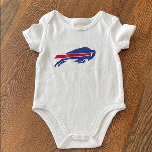 White Baby Onesie with Buffalo Bills Logo